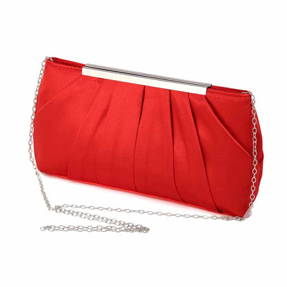 Women's Evening Bag Satin Clutch Wedding Bridal Purse Cocktail Party Prom Handbag