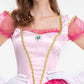 Halloween Costume Princess Mario Biki Pink Price Stage Dress Party Queen Dress