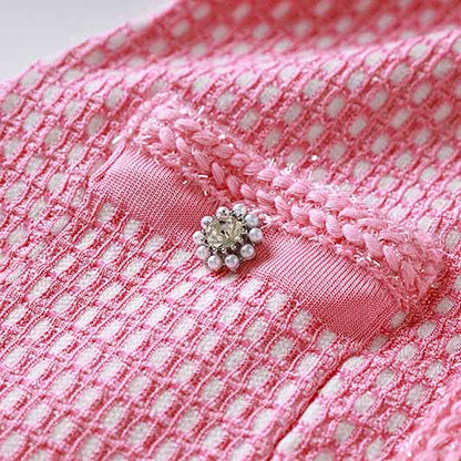 Lurex Knitted Mini Dress Short Sleeve Shirt Dress for Women