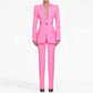 Single-breasted Slashed Jacket Suit Two Pieces Blazer Pantsuit