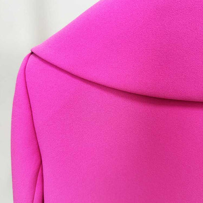 Womens Pink Pantsuit Crop Jacket Trousers Suit