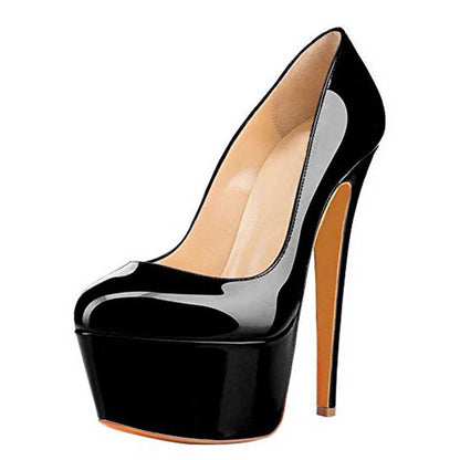 Women's High Heels Platform Pumps Closed Toe Stiletto Slip On Heeled Pumps Sandals