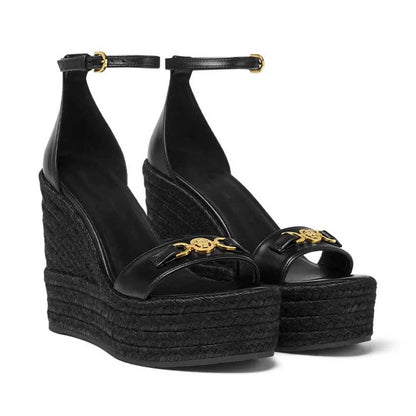 Womens Platform Wedge Sandals With Adjustable Heels