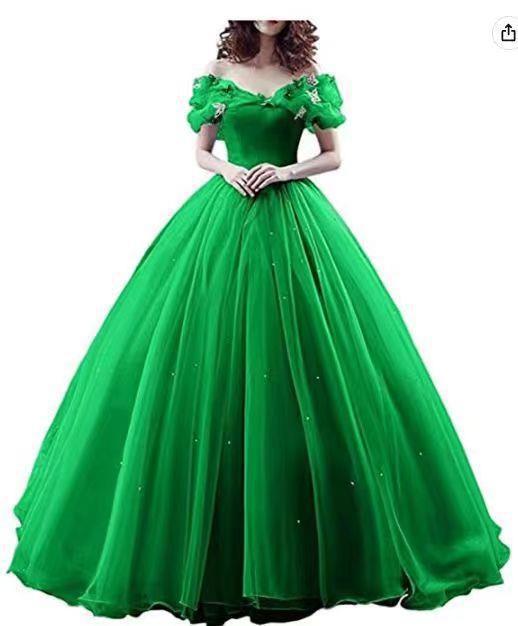 Off Shoulder Tulle Princess Beaded Charming Applique Backless Long Prom Dress