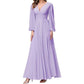 Long Sleeve Chiffon Bridesmaid Dresses Plus Size Prom Dress Formal Gowns