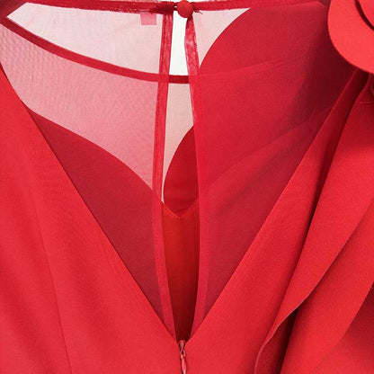 Womens Long Sleeves Gown Flower Detail Long Formal Dresses