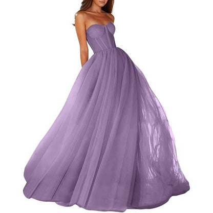 Sweetheart Ball Gown Prom Dress Tulle Long Women Formal Evening Gowns