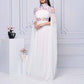 Women's Sheer Cape Embroidery Tulle Prom Dress Wedding Cocktail Dress