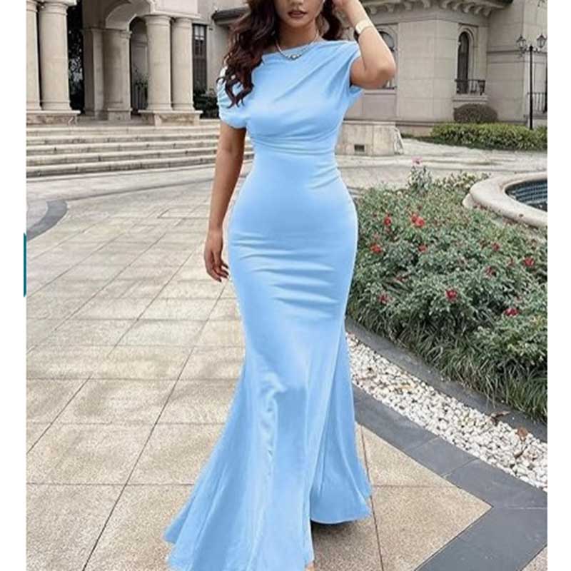 Off-The- Shoulder Bodycon Prom Dress Long Bridesmaid Dress Formal Evening Dress