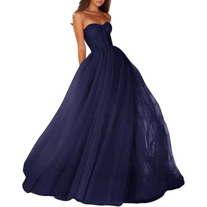 Sweetheart Ball Gown Prom Dress Tulle Long Women Formal Evening Gowns