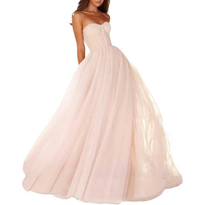 Sweetheart Ball Gown Prom Dress Tulle Long Women Formal Evening Gowns