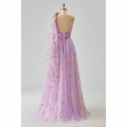 Womens Flower Embroidery Tulle Prom Dress Formal Evening Party Gowns