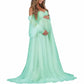 Tulle Maternity Dresses for Photoshoot Puffy Off Shoulder Bridal Lingerie Pregnancy Gowns for Baby Shower