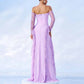 Purple Maxi Dress Off Shoulder Corset Prom Dress Lace Wedding Guest Dress