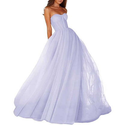 Sweetheart Ball Gown Prom Dress Tulle Long Women Formal Evening Gowns