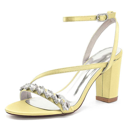 sd-hk Elegant Ankle Strap Dress Shoes in White