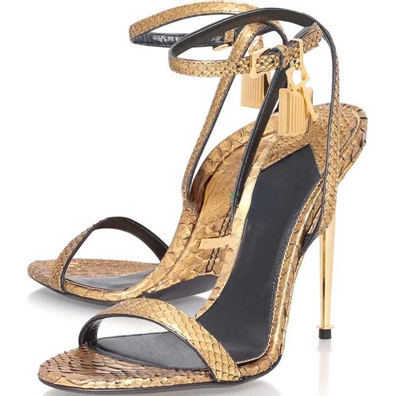 Women's Ankle Strap Shoes High Heeled Summer Sandals