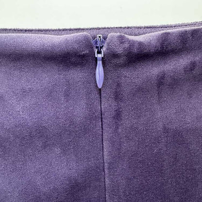 Purple Brushed Top & Midi Skirt Set – Two Piece Women’s Fashion Outfit