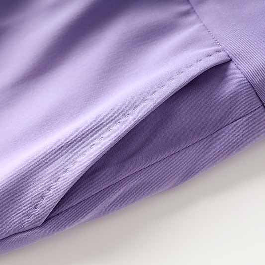 Women Lavender Pantsuit Fitted Blazer + Mid-High Rise Trousers Pantsuit Suit Office Wear