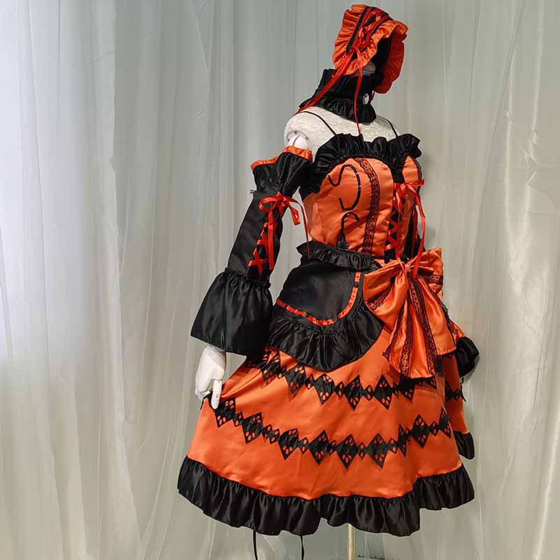 Red and Black Court Princess Dress Halloween Costume lolita Gothic Dress