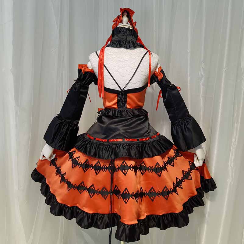 Red and Black Court Princess Dress Halloween Costume lolita Gothic Dress