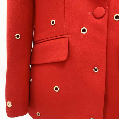 Women One Button Pantsuit Fitted Blazer + Flare Long Trousers Suit Pants Suit