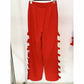 Women Luxury Red Pants Suit Blazer + Flare Trousers Party Suit Pants Suit