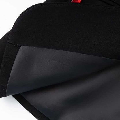 Rhinestone embellished black blazer interior showcasing quality fabric and stylish details