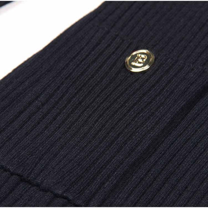 Close-up of ribbed knit midi dress fabric by sd-hk showcasing texture and quality details