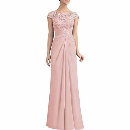 sd-hk Mother of the Bride Lace Chiffon Dress