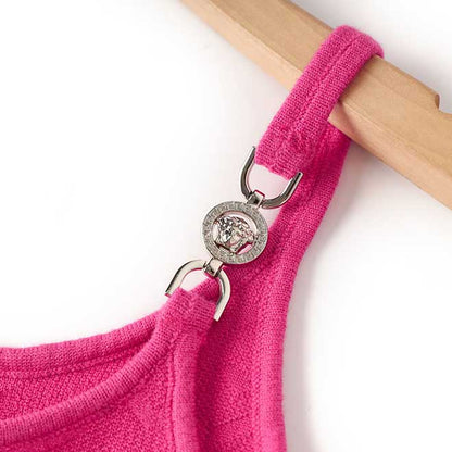 Hot Pink Knit Midi Dress