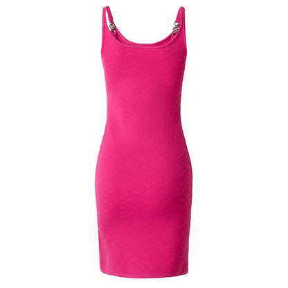 Hot Pink Knit Midi Dress