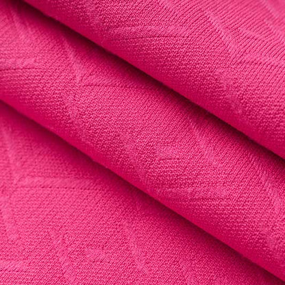 Hot Pink Knit Midi Dress