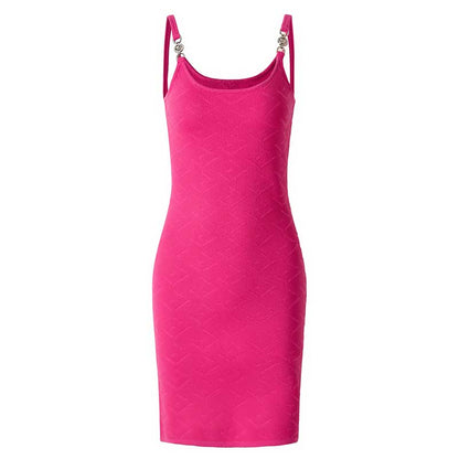 Hot Pink Knit Midi Dress