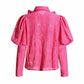 Women's lace shirt with bow