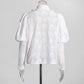 Women's lace shirt with bow