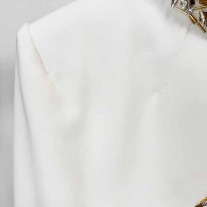 Crystal Embellished Cape Maxi Dress – Crossover Chest Flap Formal Gown