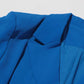 Women Royal Blue Blazer Trendy Jacket with Ribbon Detail