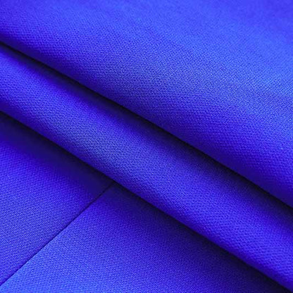 Women's Golden Lion Buttons Royal Blue Skirts Blazer Suit Jacket + High Waist Skirts Belt Suit