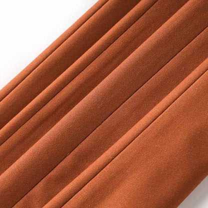 One Button Rust Orange Pantsuit Formal Suit Mid-High Rise Trousers Suit 2 Pieces Pantsuit