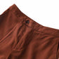 One Button Rust Brown Pantsuit Fitted Blazer + Mid-High Rise Trousers Pantsuit Suit Formal Wear