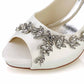 Women's Stilettos Crystal Peep Toe Pump Heel Bridal Shoes Evening Prom Sandals