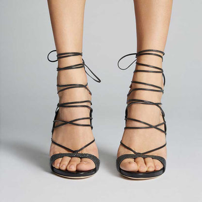 Womens Heeled Stiletto Strap Sandals Party Shoes