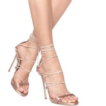 Womens Heeled Stiletto Strap Sandals Party Shoes