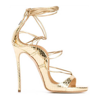 Womens Heeled Stiletto Strap Sandals Party Shoes