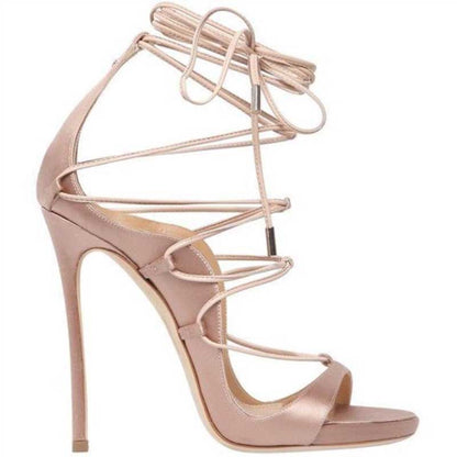 Womens Heeled Stiletto Strap Sandals Party Shoes