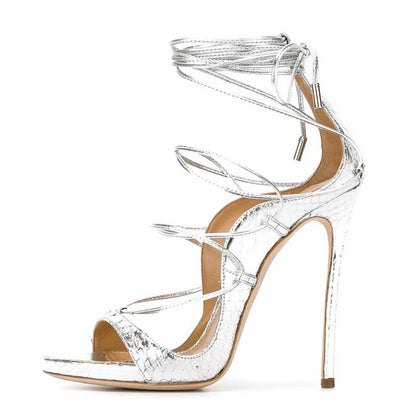Womens Heeled Stiletto Strap Sandals Party Shoes