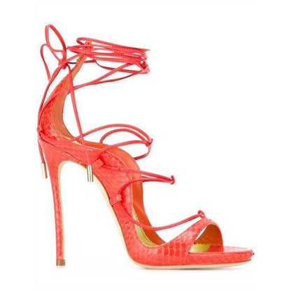 Womens Heeled Stiletto Strap Sandals Party Shoes