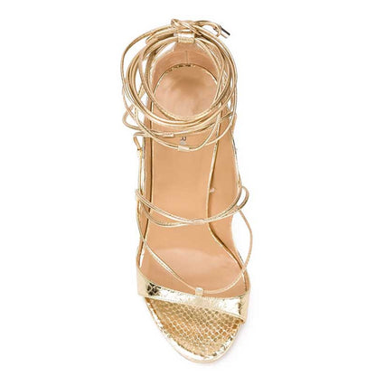 Womens Heeled Stiletto Strap Sandals Party Shoes