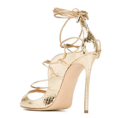 Womens Heeled Stiletto Strap Sandals Party Shoes
